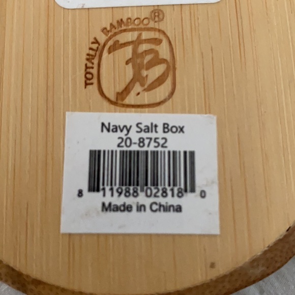 Totally Bamboo Salt Box U.S. Navy Bamboo Container - Picture 5 of 6